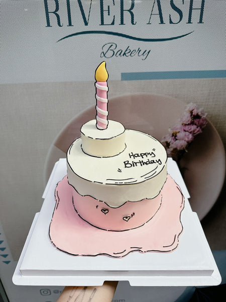 2D comic cake singapore/K style comic cartoon cake Singapore