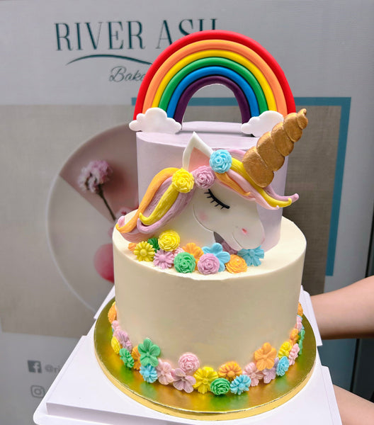 2d Magical Unicorn And Rainbow Cake River Ash Bakery 3444