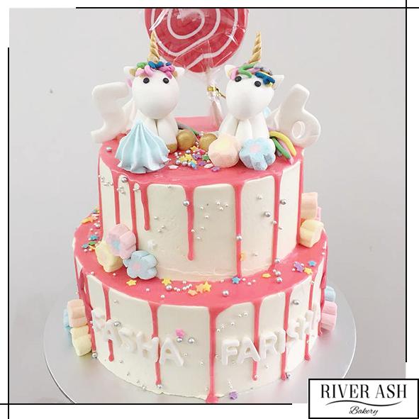 3D Cute Unicorn with candies Cake