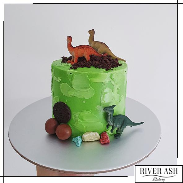 4" Tall Dinosaur Cake