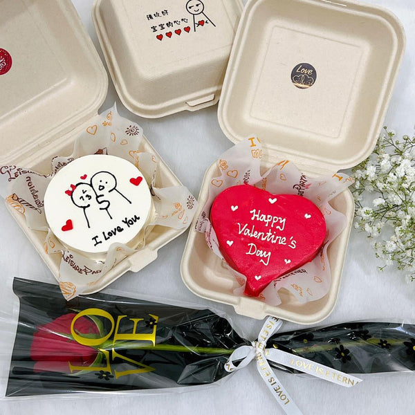 Valentine Special (bento Cake + Rose)