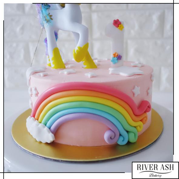 Pony Over the Rainbow Cake