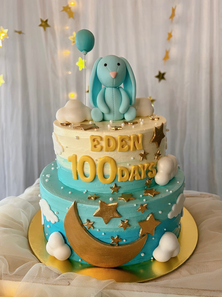 Bunny & Stars Baby Shower Cake