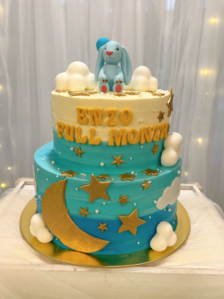 Bunny & Stars Baby Shower Cake