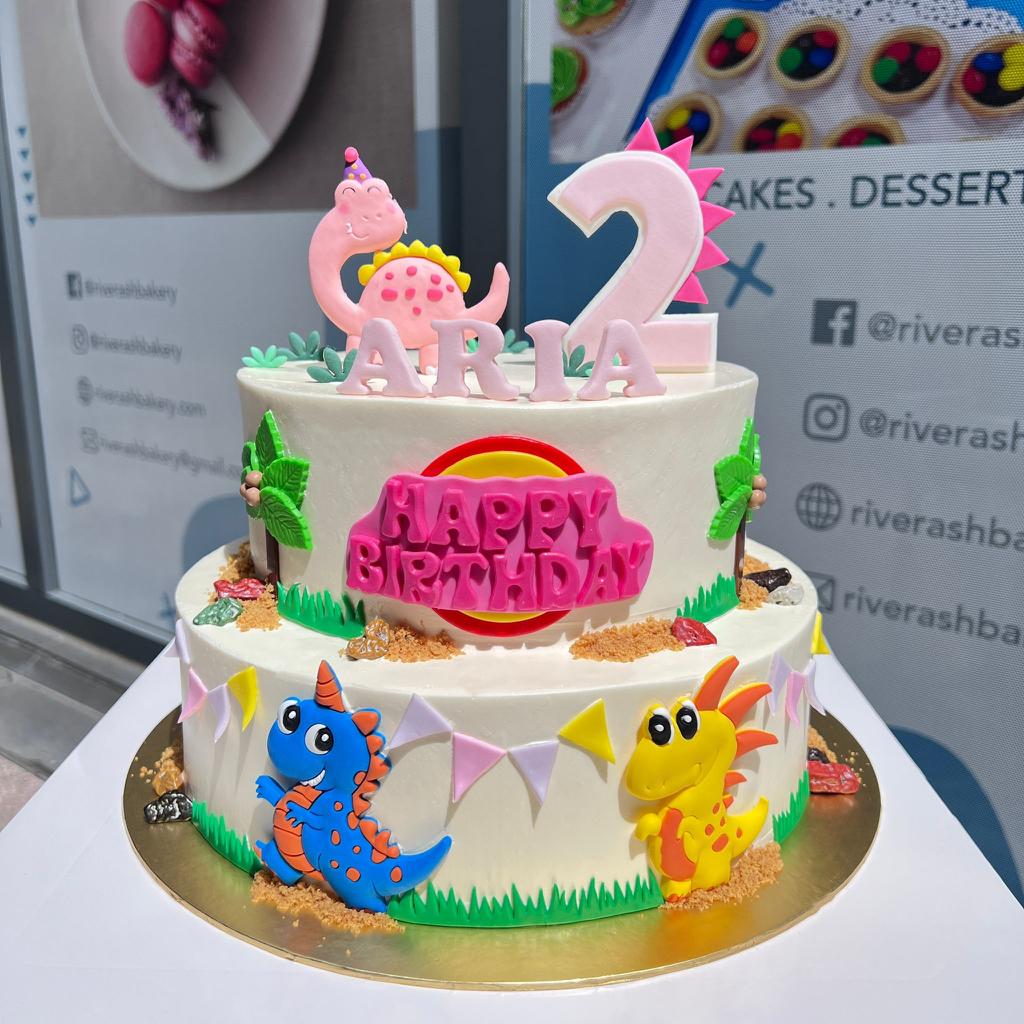 The Sensational Cakes: Ombre pink buttercream Dino girl cute 3d figurine  children girl theme customized cake #singaporecake #girlcake #dinocake #cake  #pinkcake #creamcake