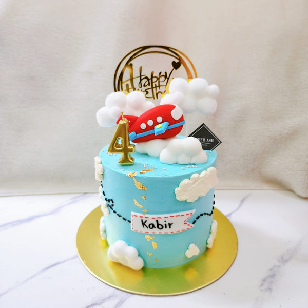 4" Tall Aeroplane Cute Cake