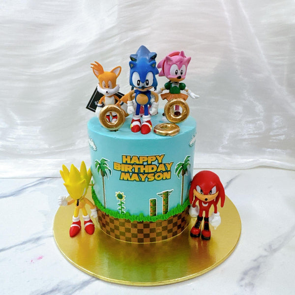 4" Tall Sonic and Friends Cake
