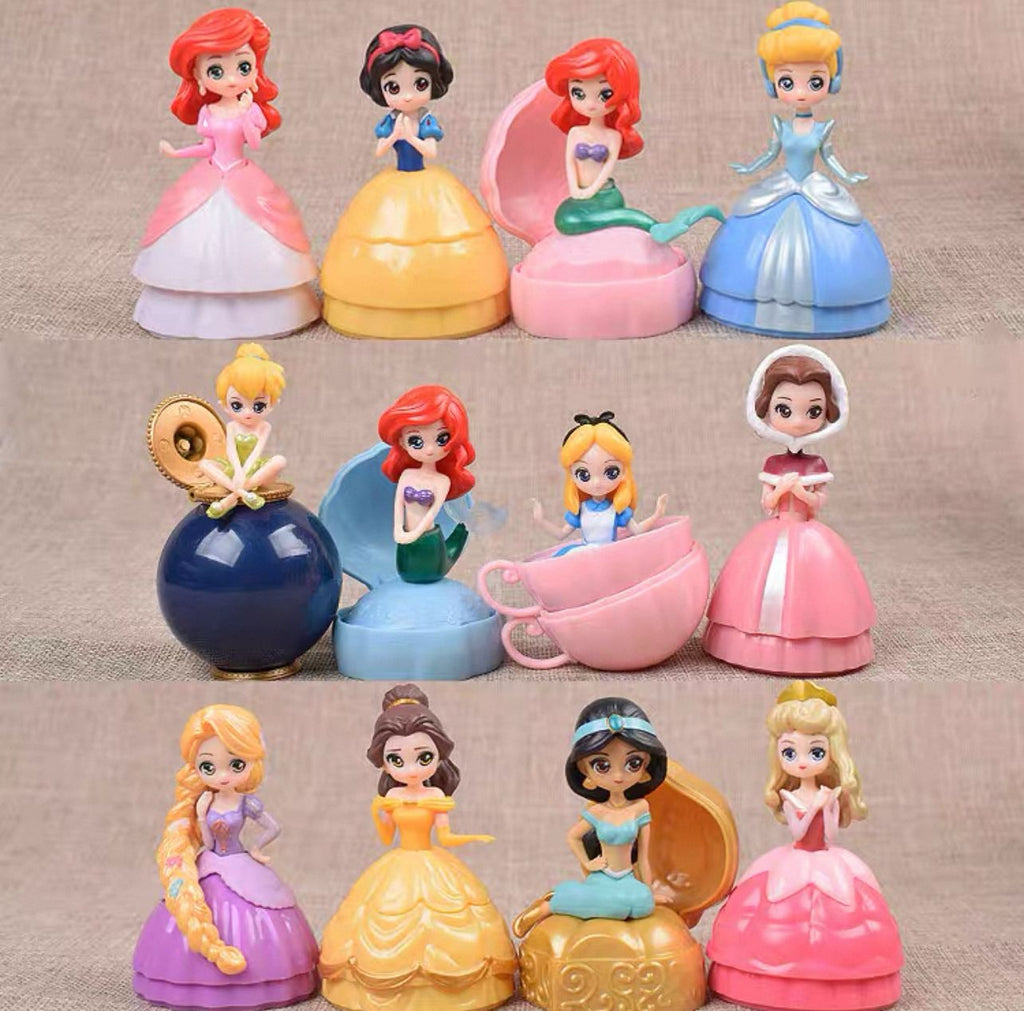 4" mini cake and cupcake platter (Princess theme)
