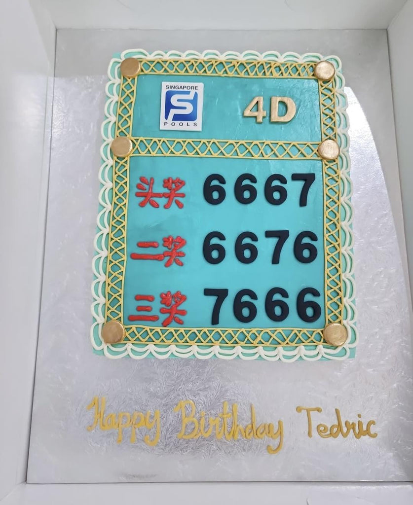 4D- inspired Rectangle Cake