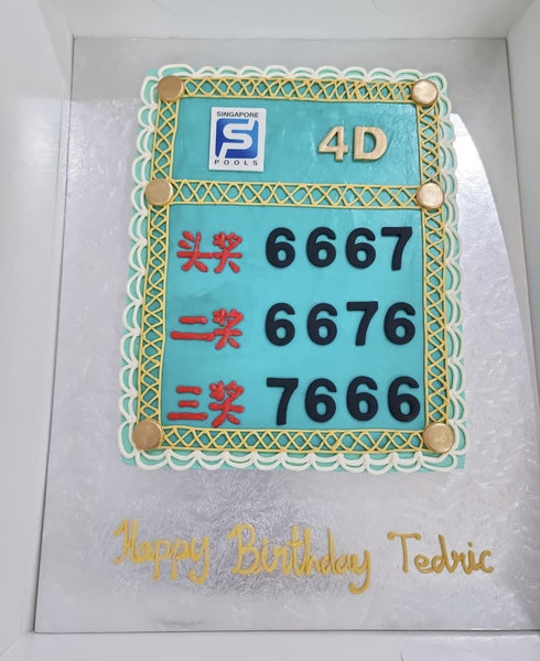 4D- inspired Rectangle Cake