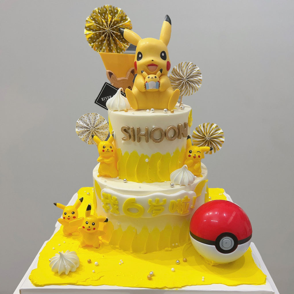 Kids Party Pikachuu pokeball Cake