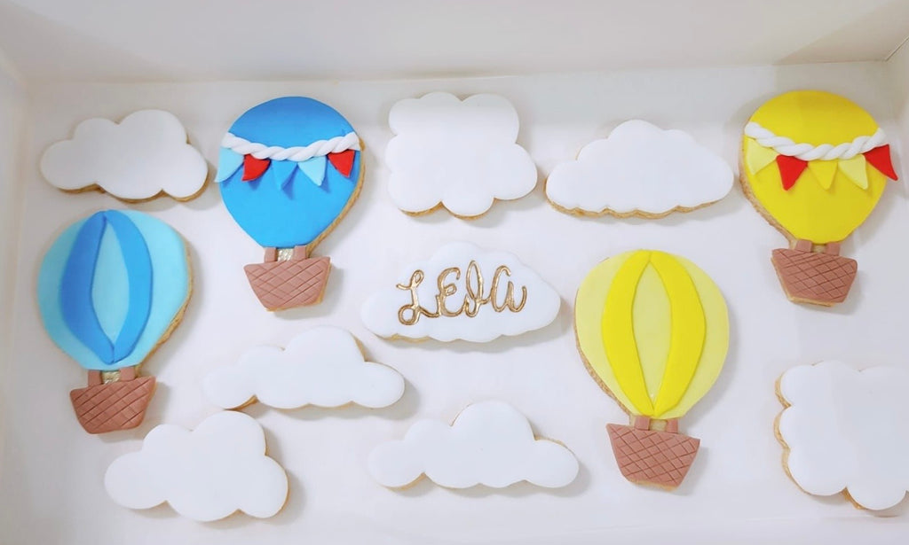 Hot Air Balloon Fondant Cookie - River Ash Bakery