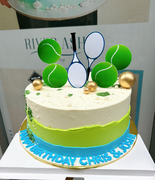Tennis Ball Themed Birthday Cake