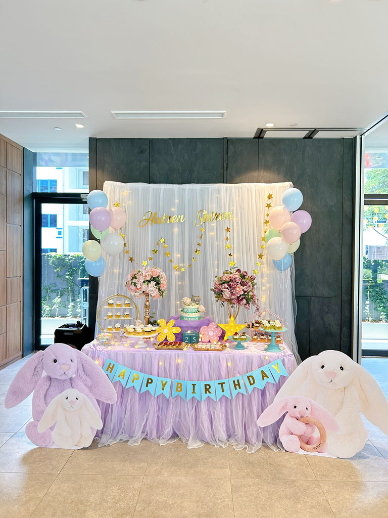 $899 Dessert Table (2tier Cake + Fairy Light Backdrop Included)