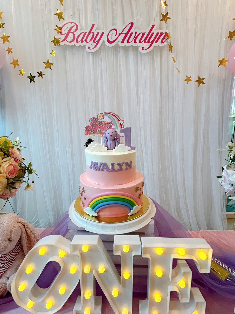 $899 Dessert Table (2tier Cake + Fairy Light Backdrop Included)