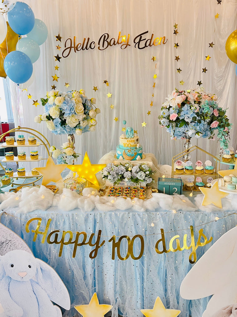 $899 Dessert Table (2tier Cake + Fairy Light Backdrop Included)