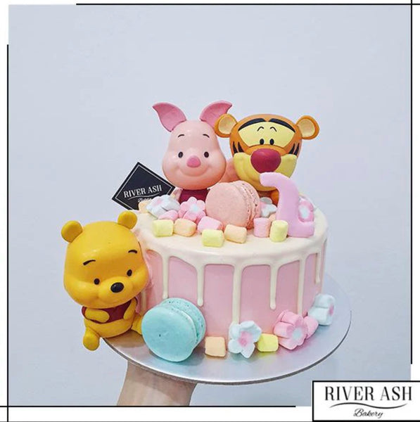 Pastel Storybook Friends Cake