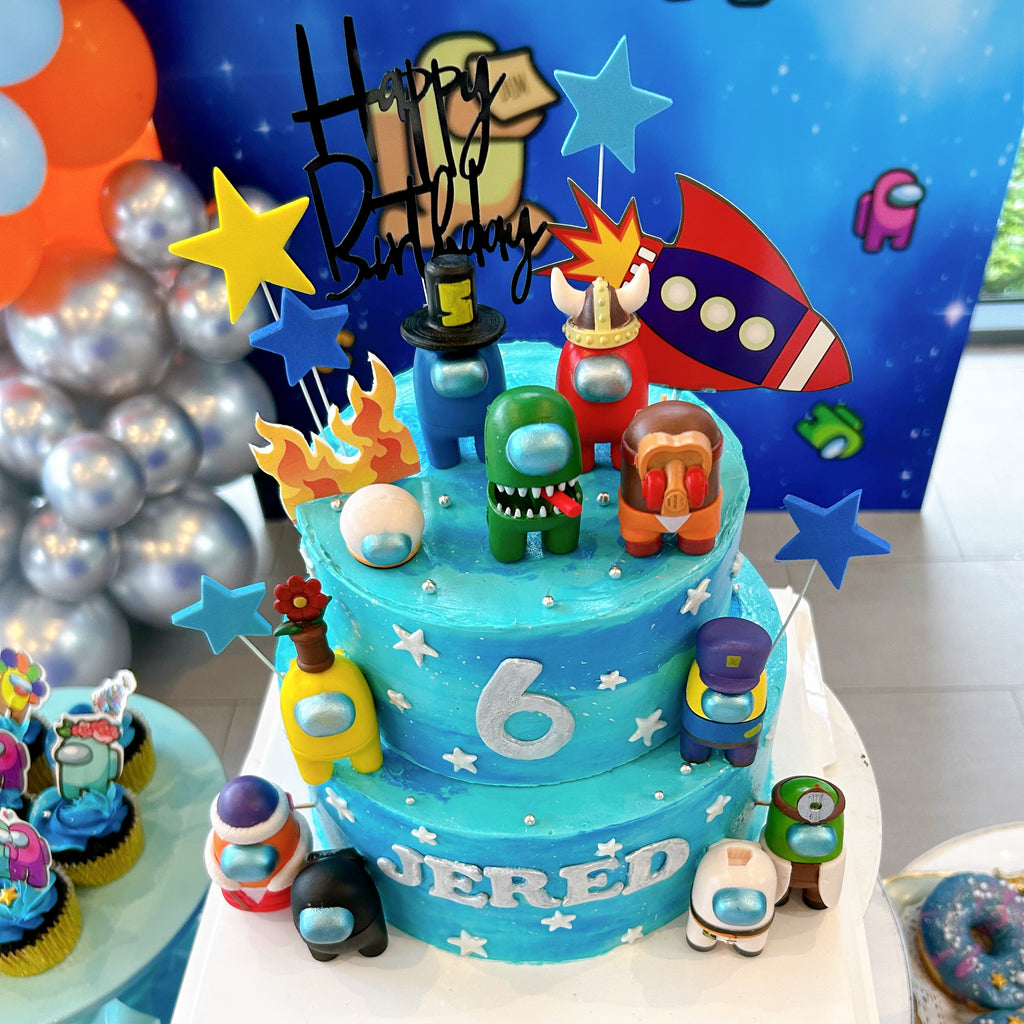 Among Us Space Galaxy Cake