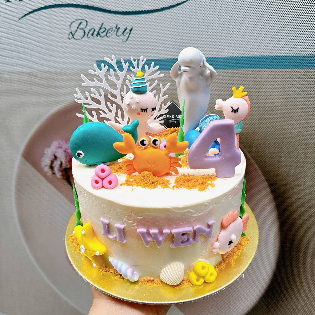 Ocean Themed Sea Creatures Cake