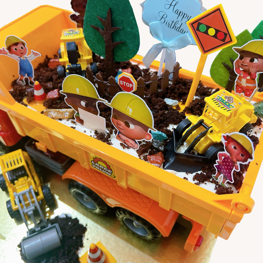 Cocomelon Construction Vehicle Cake