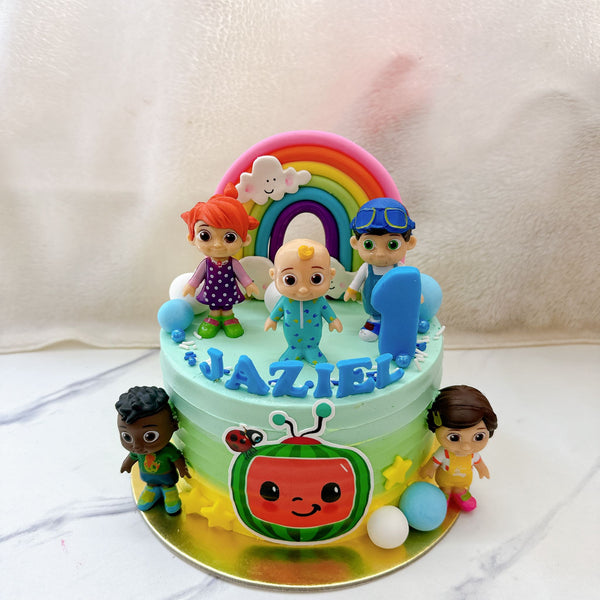 Cocomelon and Friends rainbow Cake