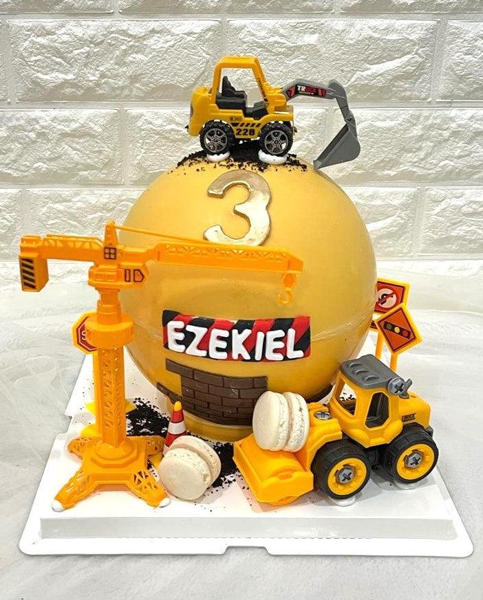 Construction Pinata Cake