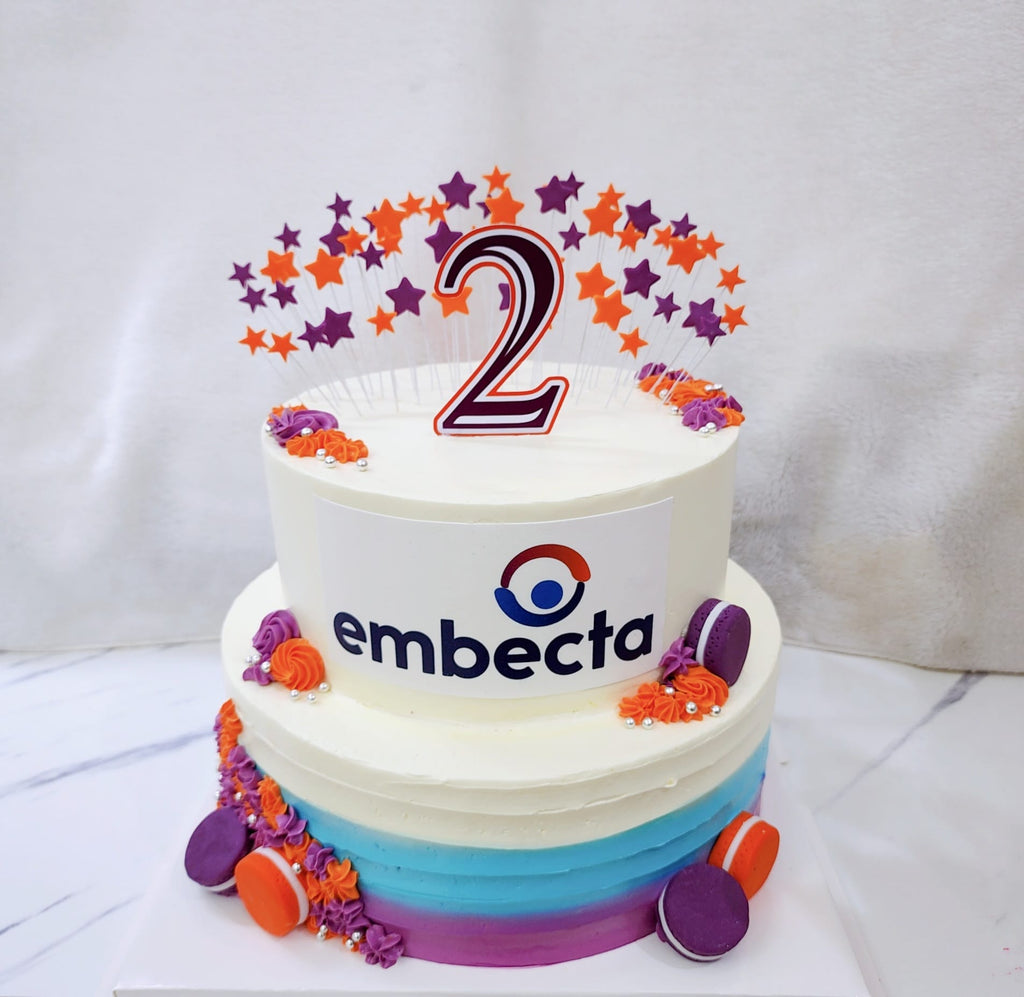 Corporate Anniversary Cake with Brand Logo