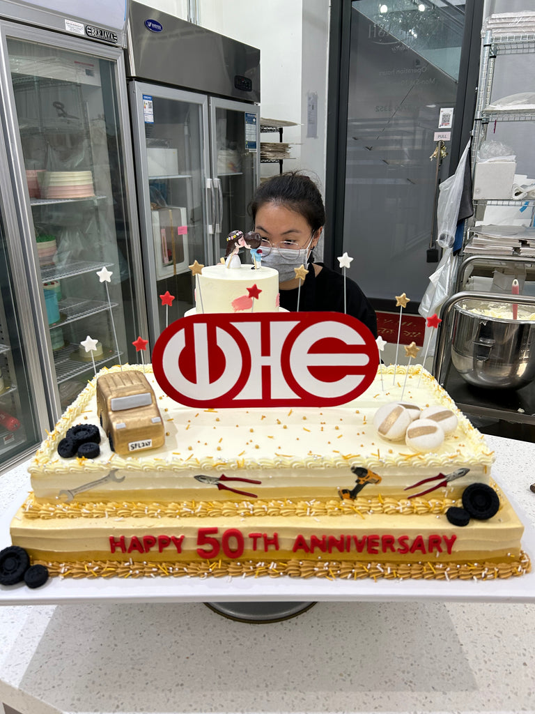 Corporate Anniversary Rectangle Cake with Brand Logo