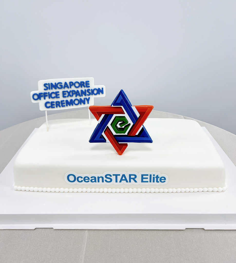 Corporate Anniversary Rectangle Cake with Brand Logo