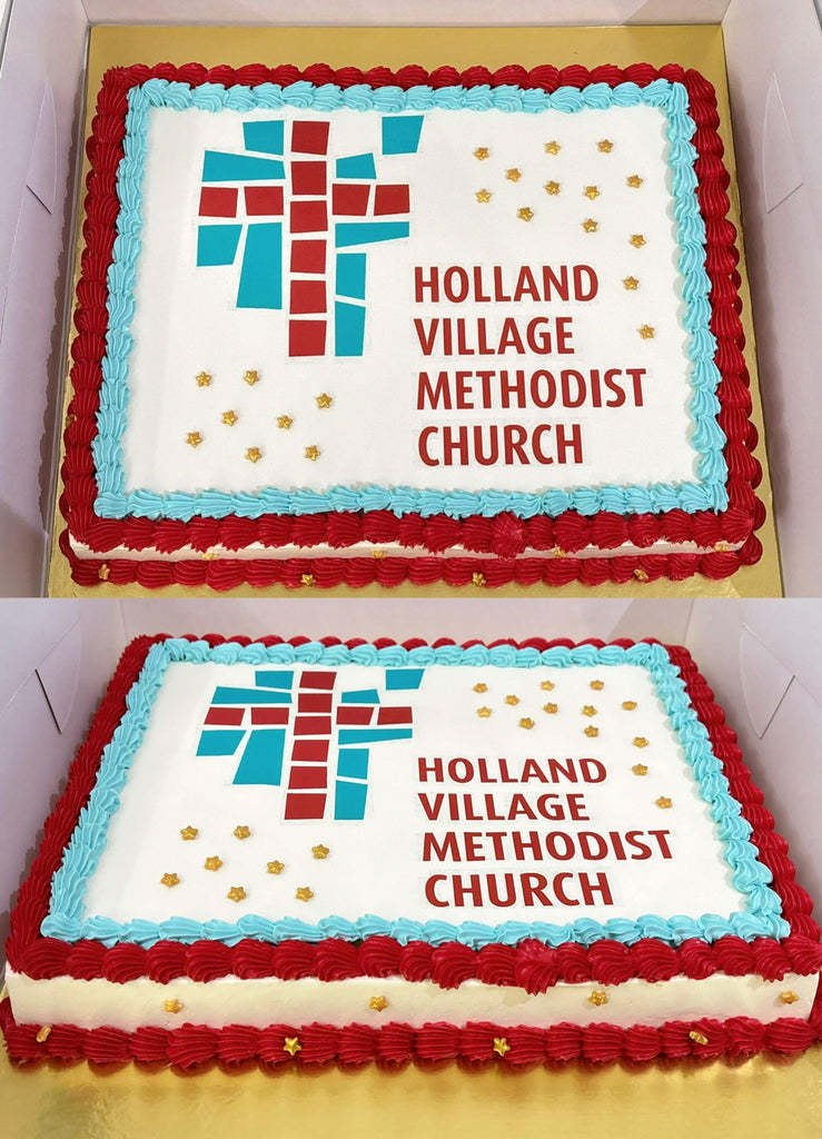 Corporate Anniversary Rectangle Cake with Brand Logo