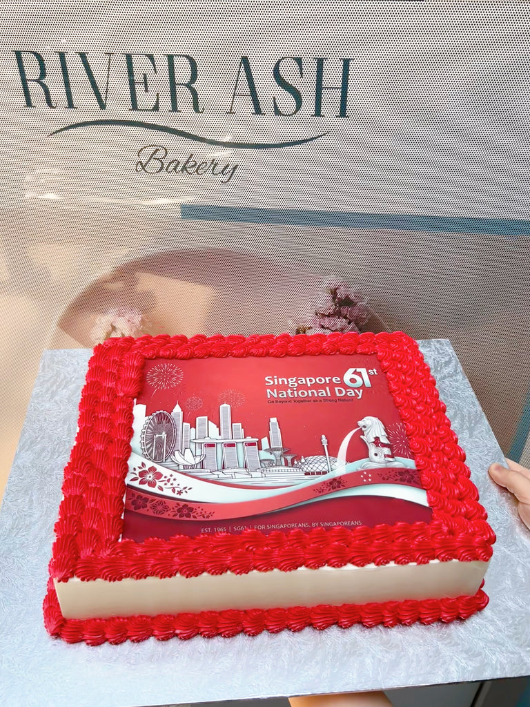 Corporate Anniversary Rectangle Cake with Brand Logo