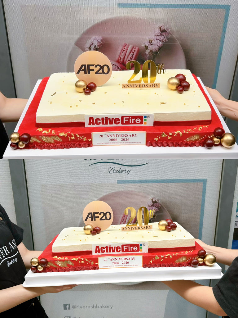 Corporate Anniversary Rectangle Cake with Brand Logo
