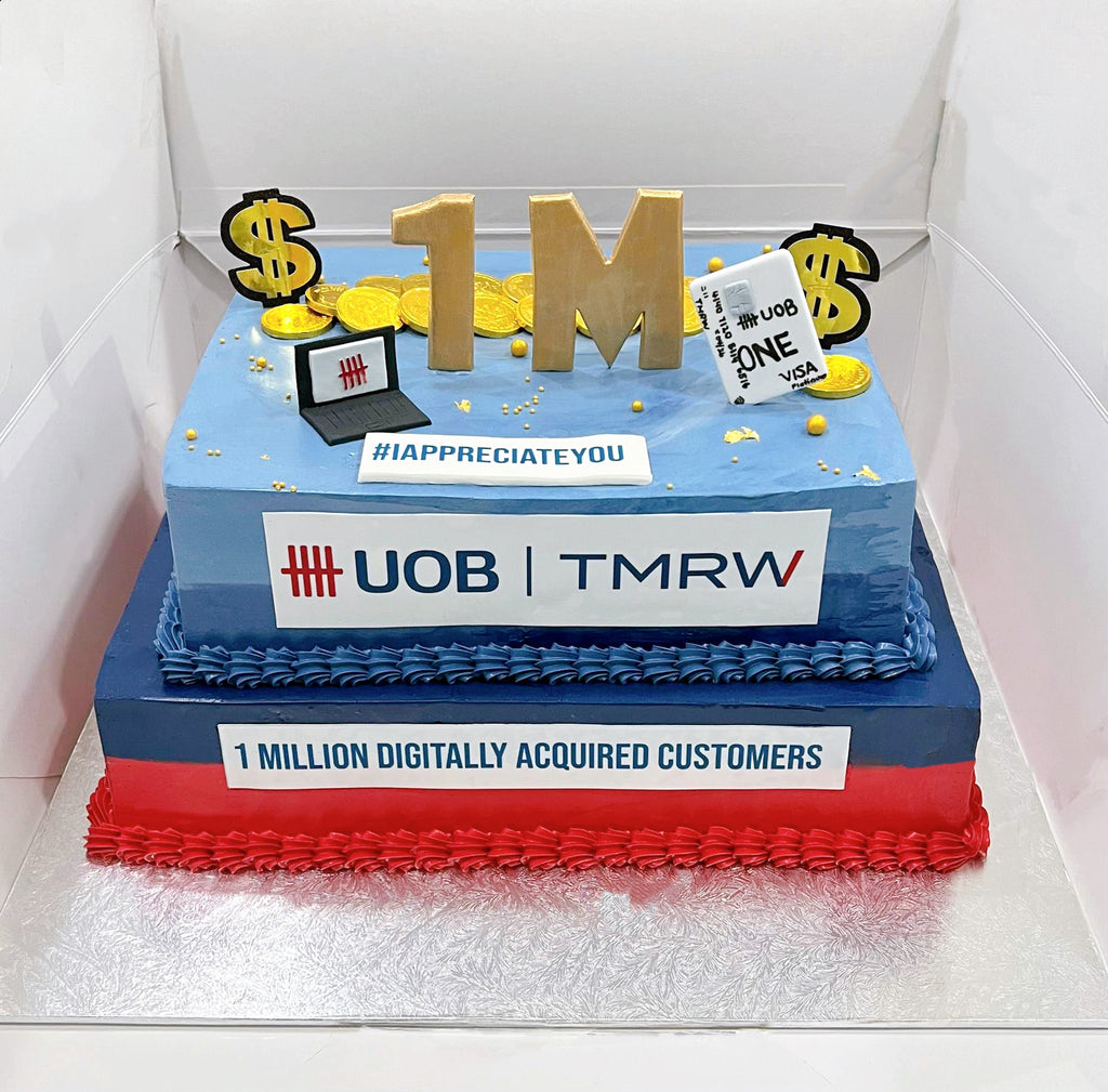 Corporate Anniversary Rectangle Cake with Brand Logo