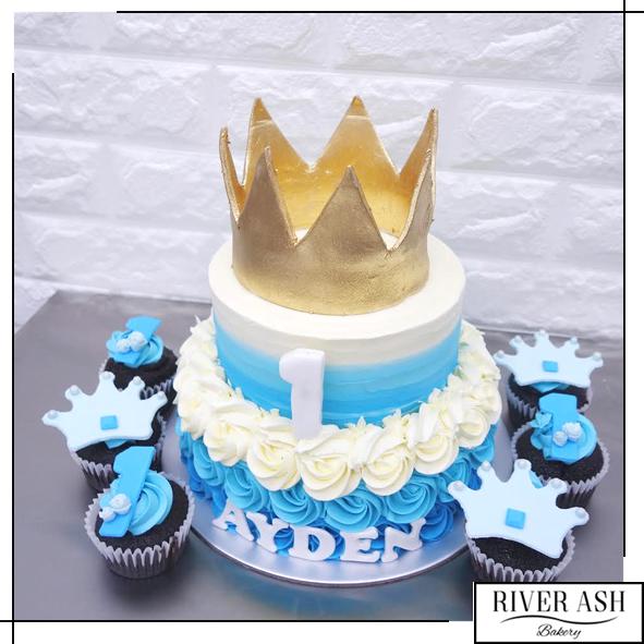 Crown Prince Cake+Cupcakes Bundle