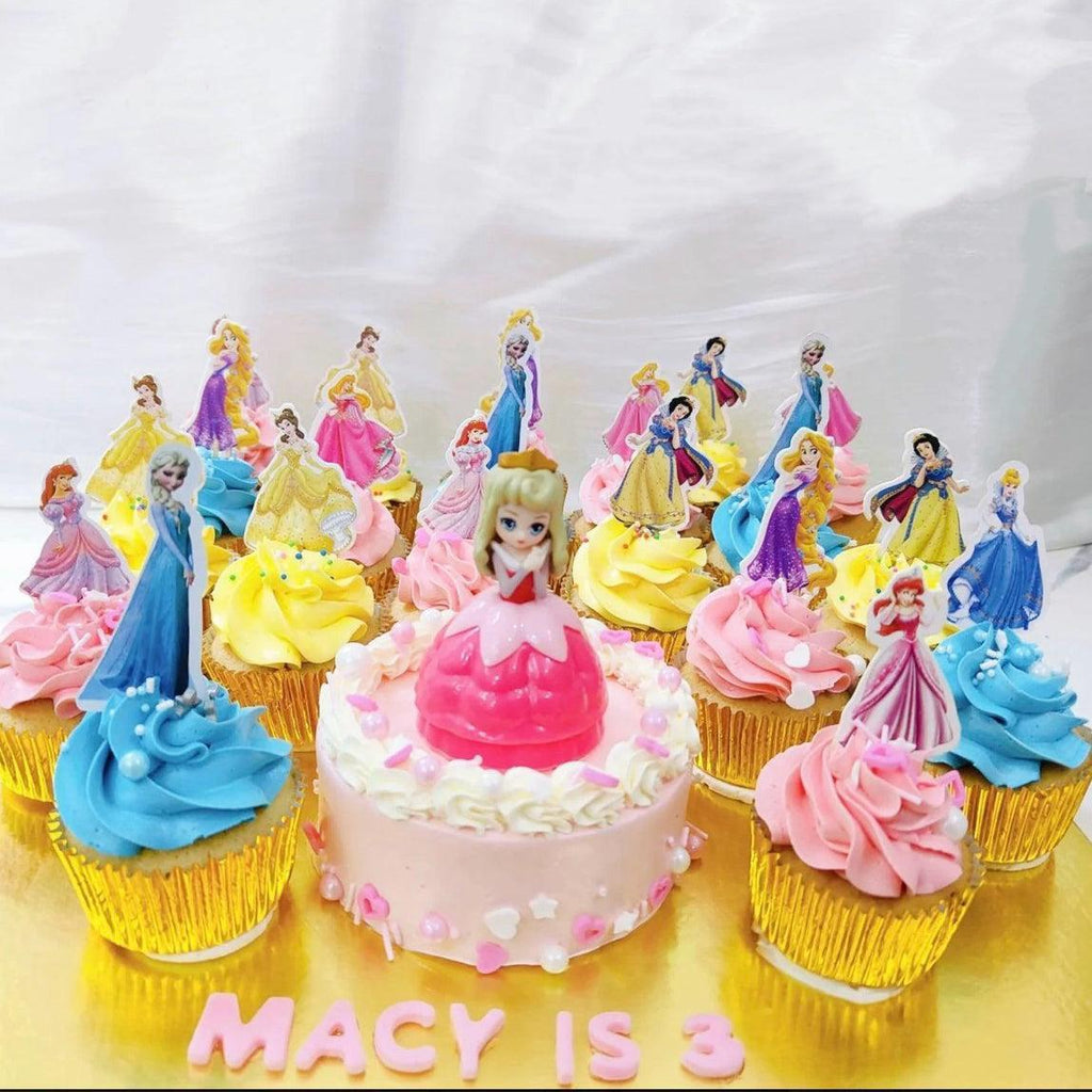 Custom Character 4" cake & 20 cupcake platter
