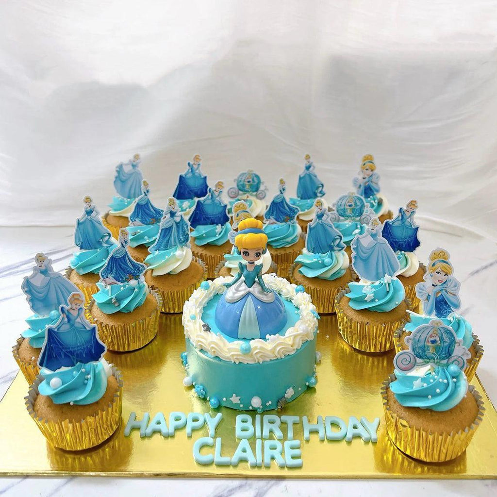 Custom Character 4" cake & 20 cupcake platter