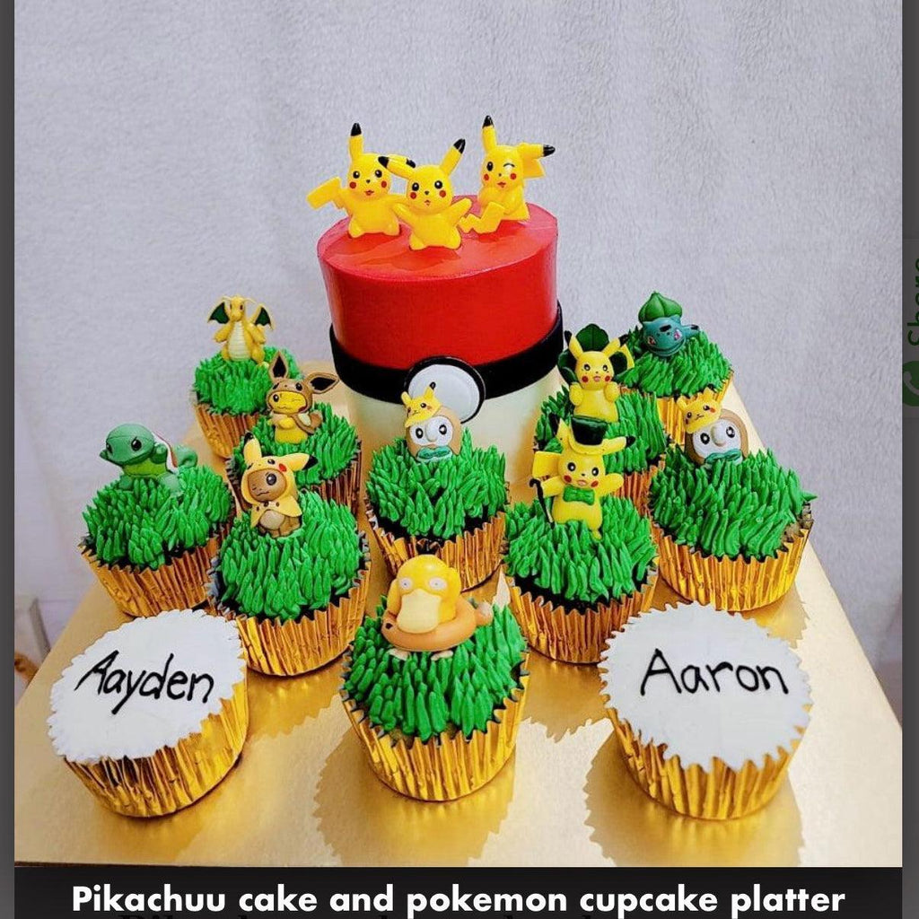 Custom Character 4" cake & 20 cupcake platter