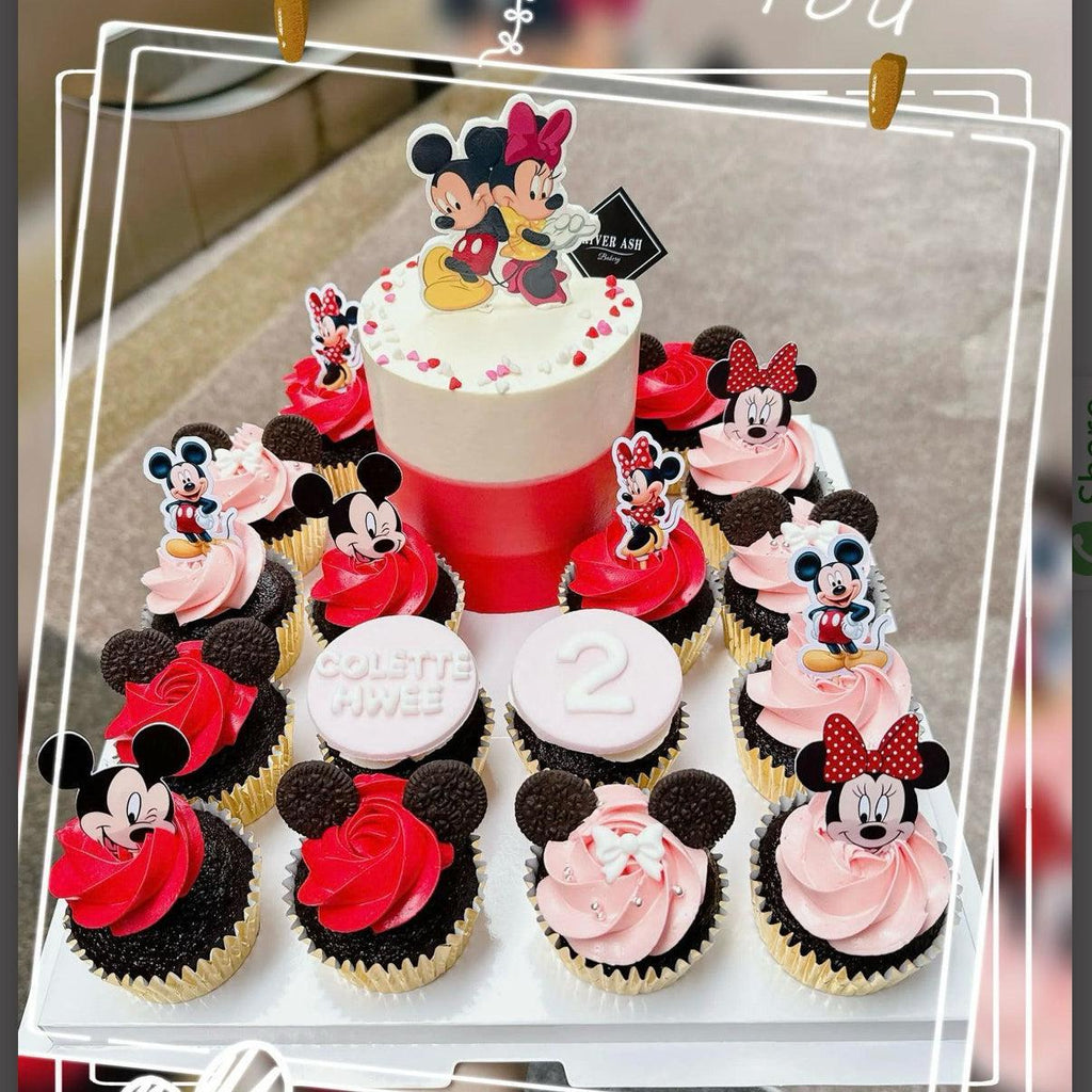 Custom Character 4" cake & 20 cupcake platter