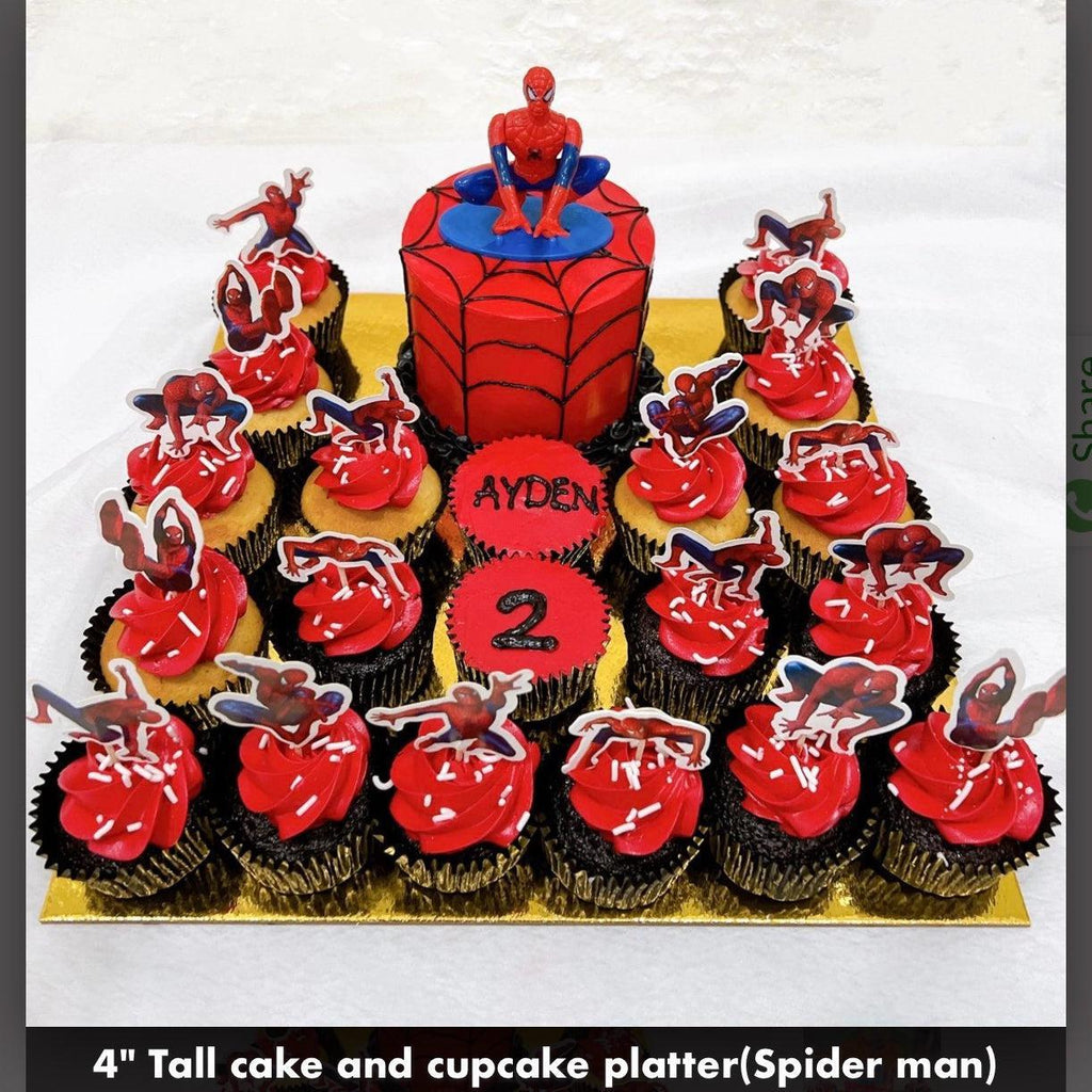 Custom Character 4" cake & 20 cupcake platter