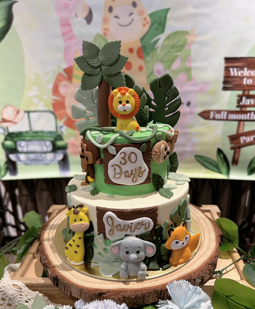 Custom Jungle Safari Animals Cake