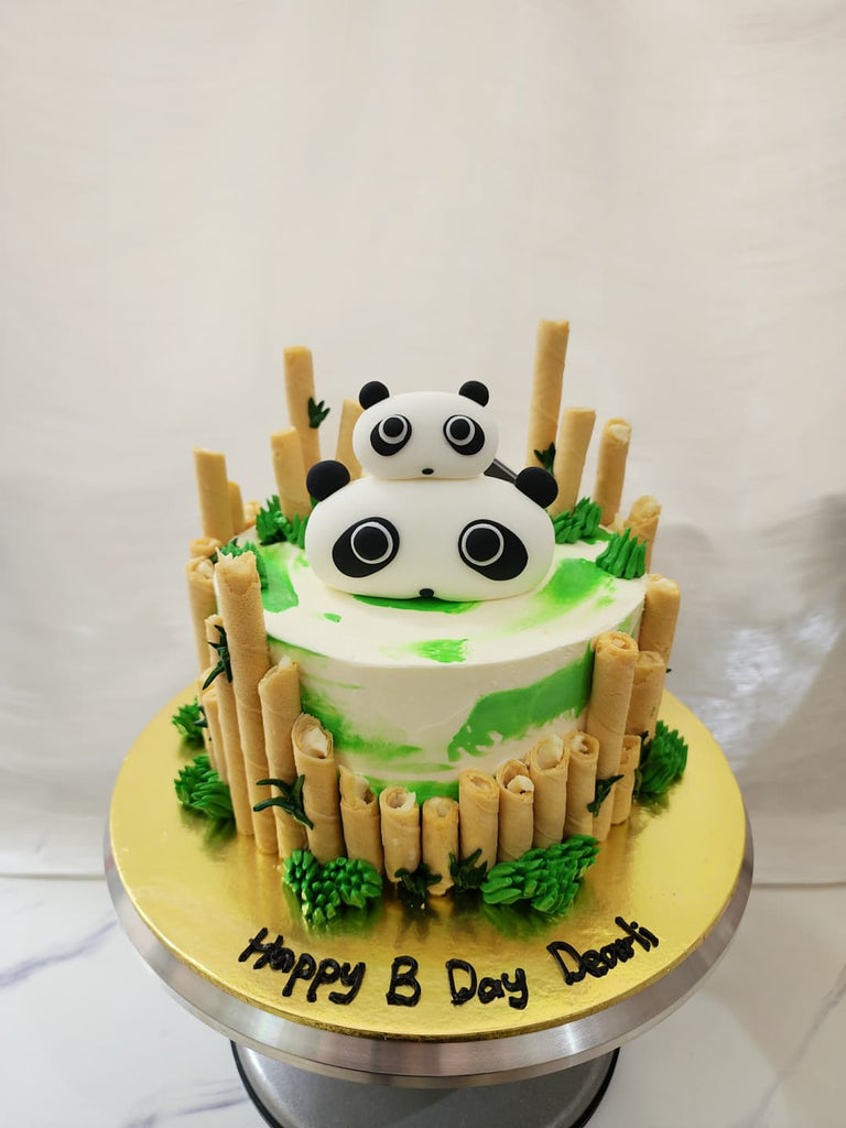Cute Handcrafted Panda Cake