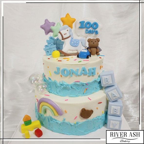 Cute Horse Baby Full Month / 100 DAYS Cake