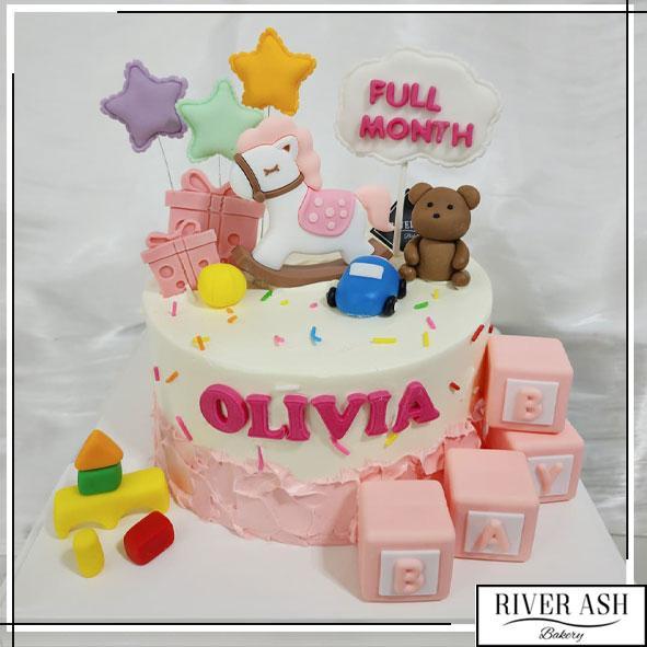 Cute Horse Baby Full Month / 100 DAYS Cake