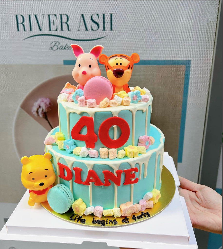 Pastel Storybook Friends Cake