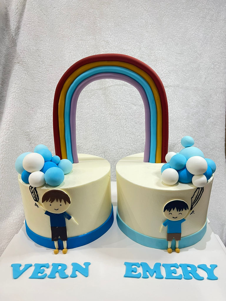 Double 4" Tall Twin Cake