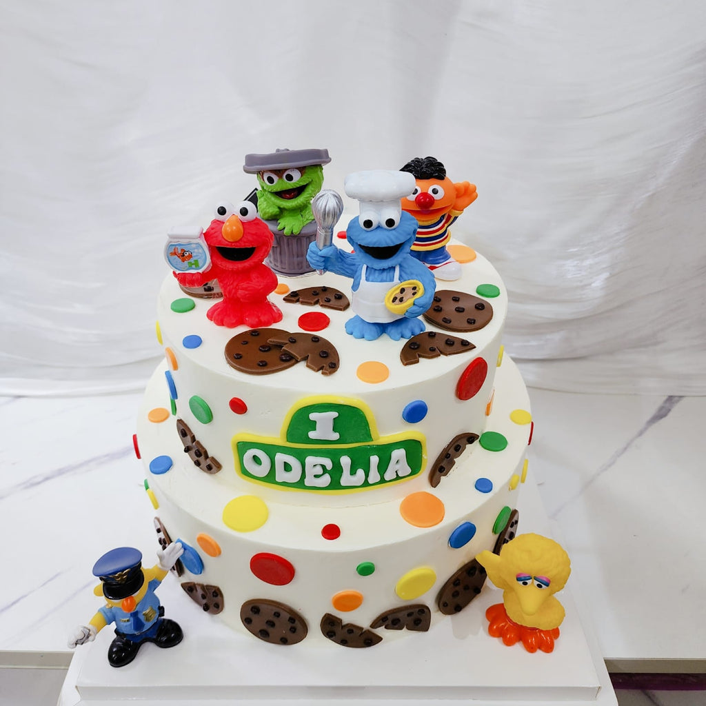 Elmo Cookie Monster & friends Cake