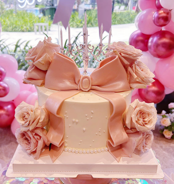 Floral Ribbon Cake