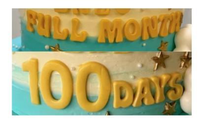 FULL MONTH / 100 DAYS GOLD Colour Fondant +$9