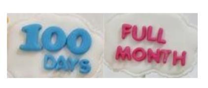 FULL MONTH / 100 DAYS Single Colour Fondant +$6