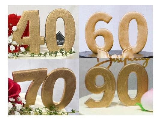 Fondant Number Color GOLD + $10.00 2 Digits